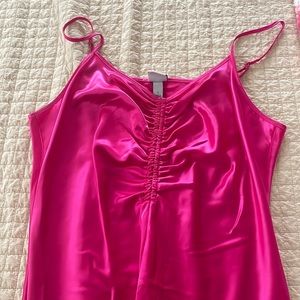 Shiny Pink maxi dress